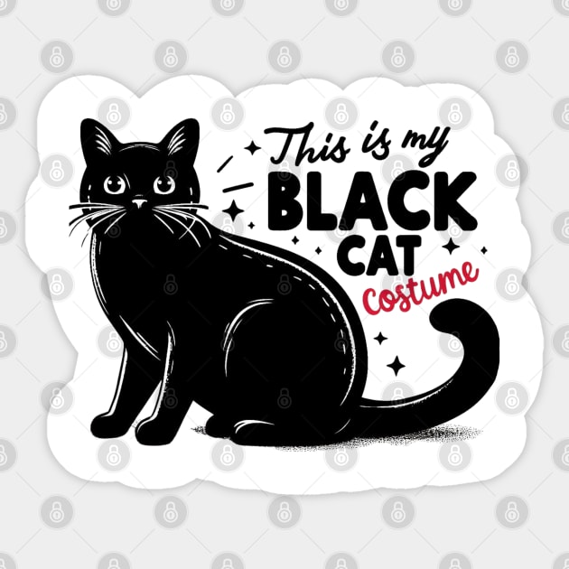 This is My Black Cat Costume Sticker by starryskin